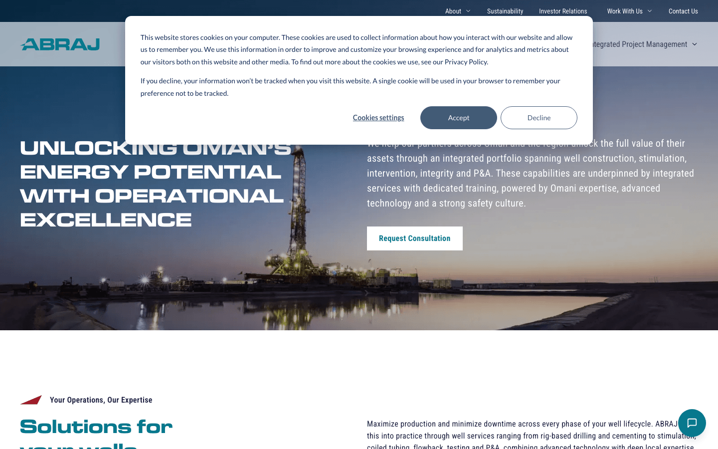 ABRAJ Energy Services homepage